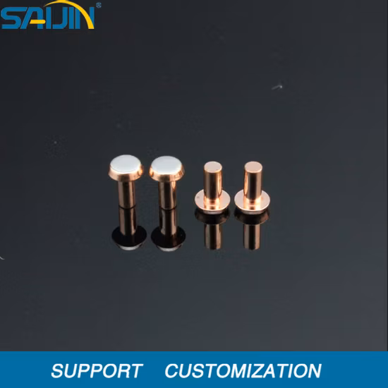Punto di contatto elettrico in lega di rame argento, rivetti di contatto argento per interruttore portiera conducente auto